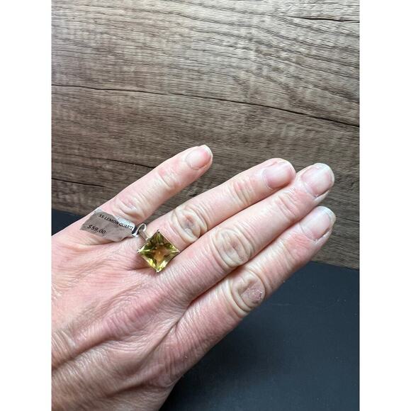 SOLD 
NEW size 7 lemon quartz citrine sterling silver ring 5.05 grams - Picture 5 of 16